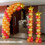 Balloon Decorations at the Entrance for a 75th Birthday Celebration at City Sports Ayala