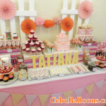 Sweets Table Setup for a Girl's Christening at Kuya J's Restaurant