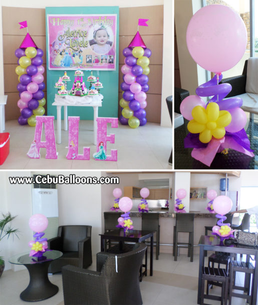 Disney Princess Balloon Decorations with Tarp & Letters at Amisa Residences Clubhouse